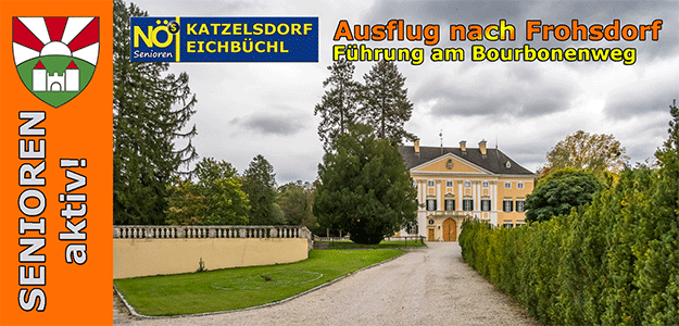 Fotocollage JoSt - Seniorenbund Katzelsdorf/Eichbüchl - Ausflug nach Frohsdorf mit Führung am Bourbonenweg